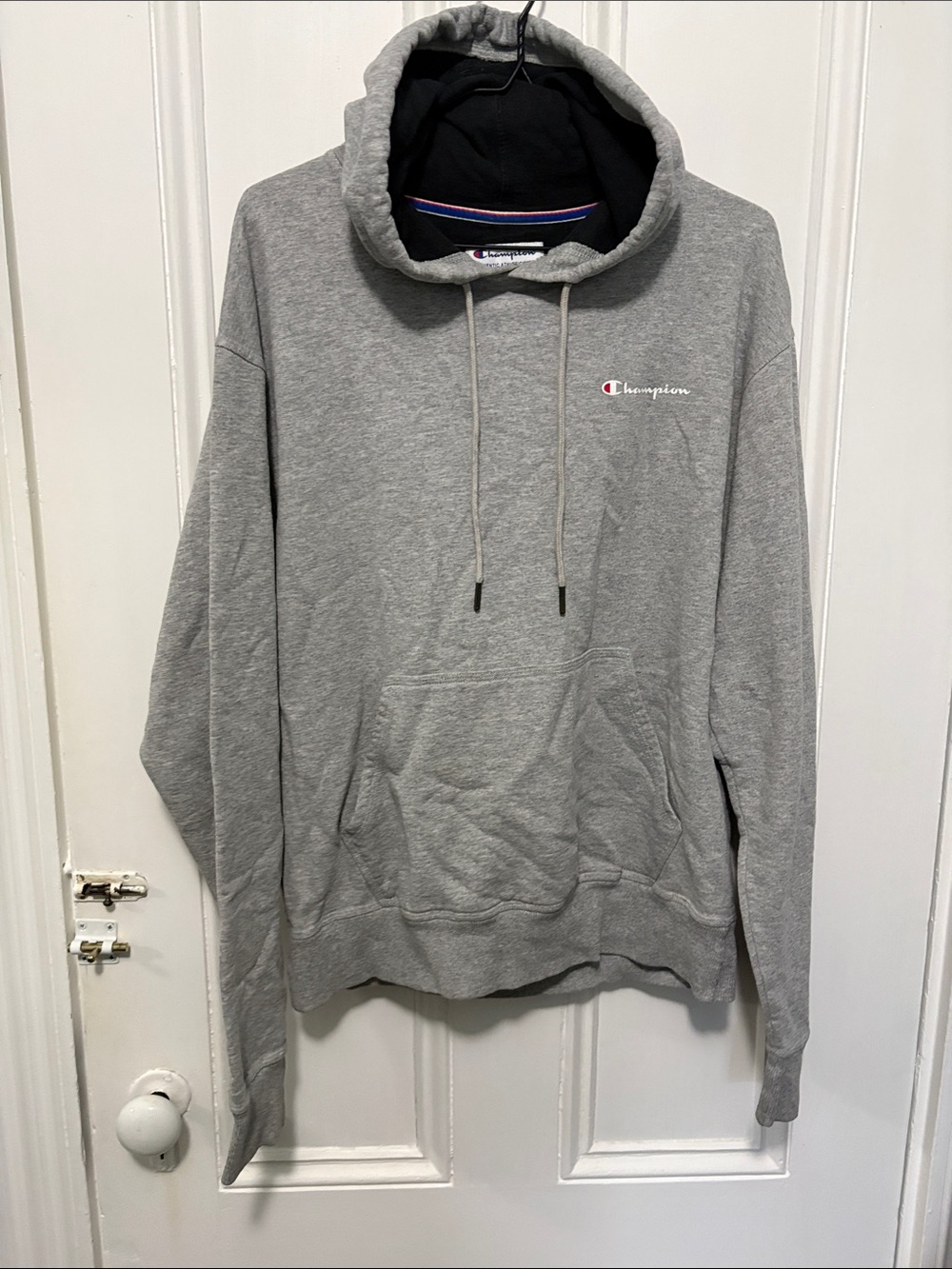 Champion Gray Pullover Hoodie with Subtle Logo